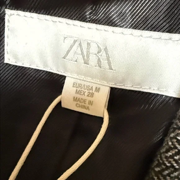 ZARA wool blend herringbone blazer - Picture 3 of 9